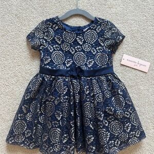 Nanette Lepore Girls' Blue Floral Lace Dress